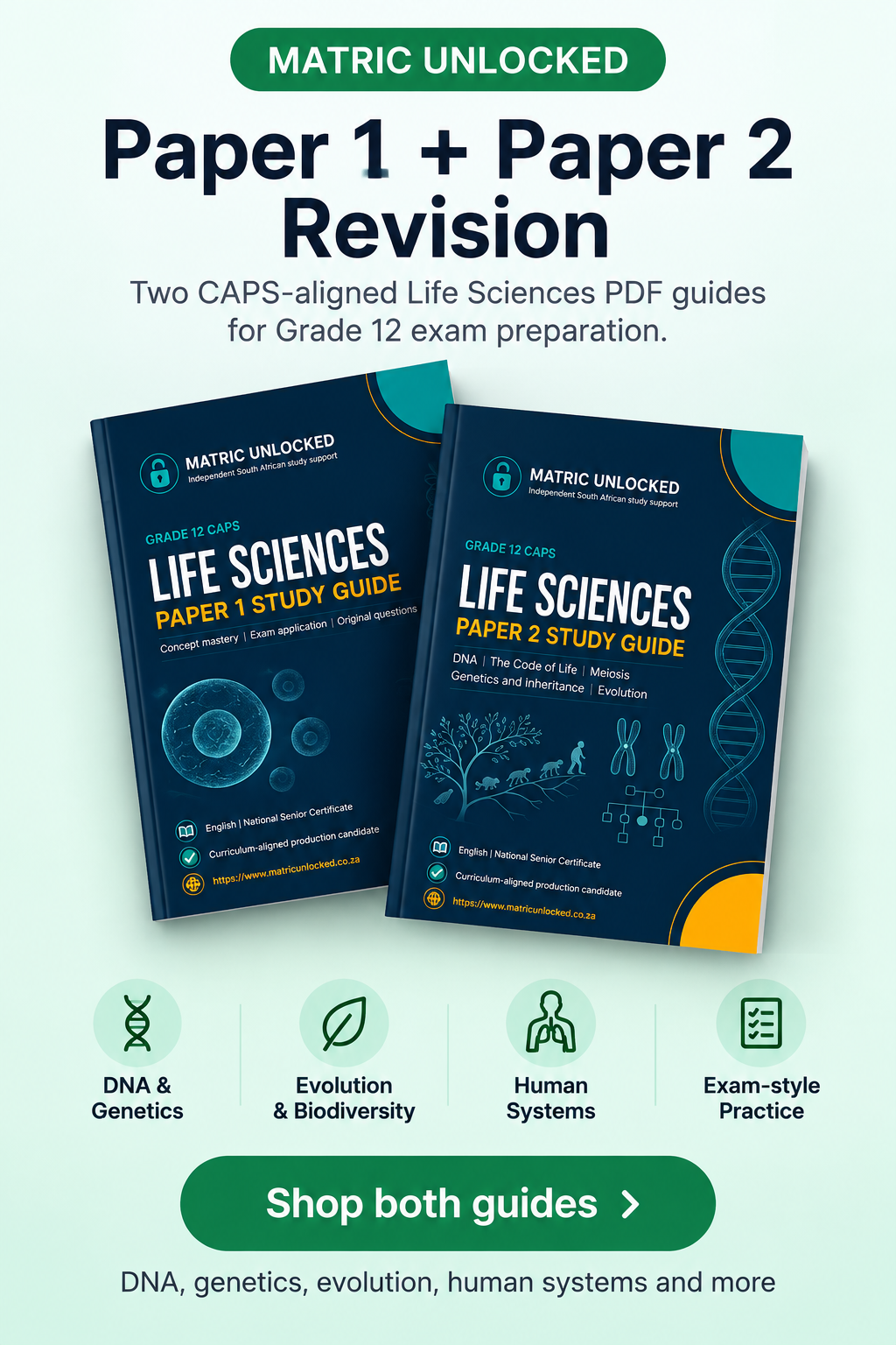 Grade 12 Life Sciences Paper 1 + Paper 2 Bundle